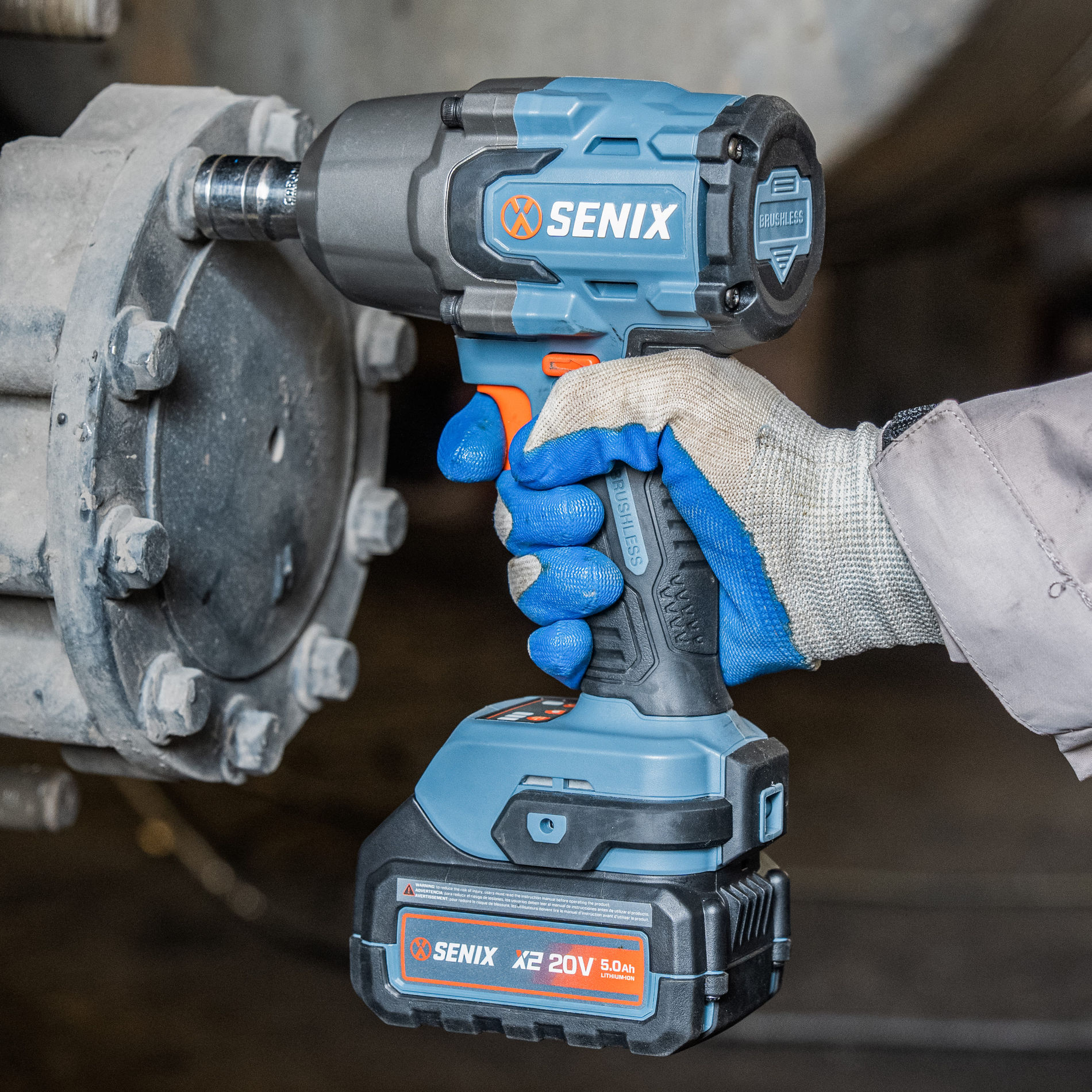 Импульсный гайковерт 1/2, 750 Нм, 1х4Ач, ЗУ, кейс X2 20В