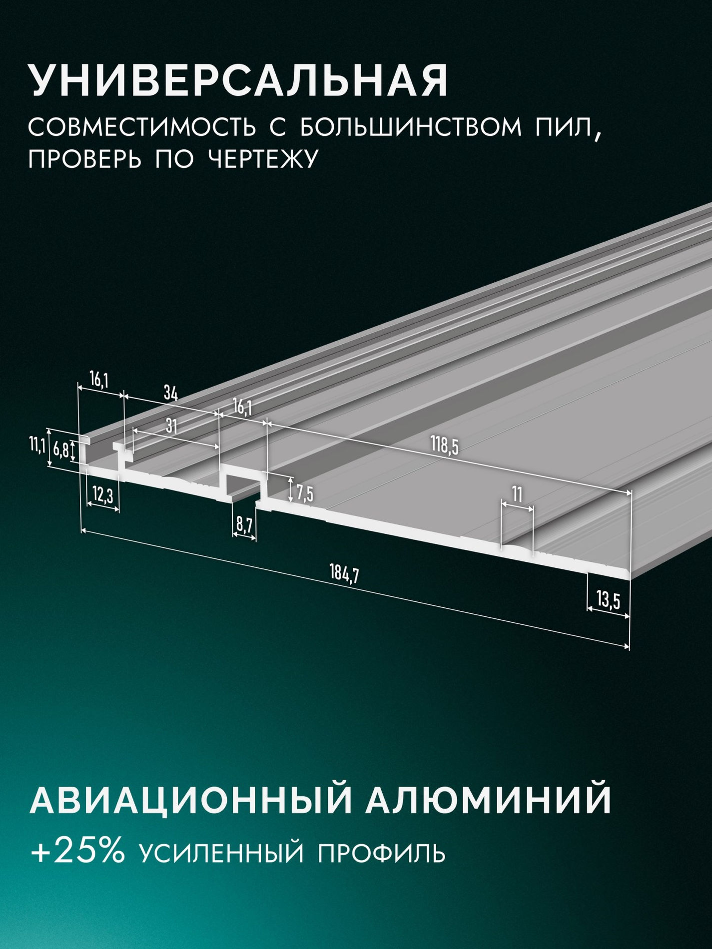 KRAFTOOL KRAFTFLEX FS-1500 мм, Направляющая шина (32432-1.5)