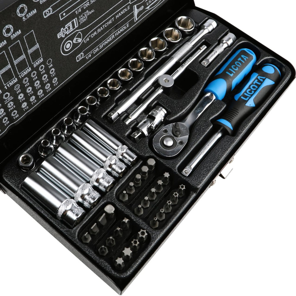 Набор торцевых головок 52пр 1/4 Licota ALT-5007F