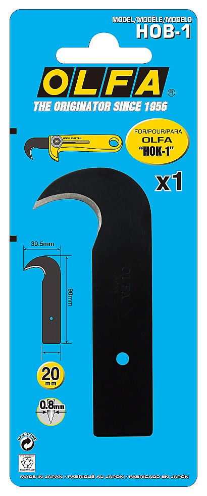 Лезвие-крюк для ножа OLFA-HOK-1, 39.5 мм OLFA OL-HOB-1