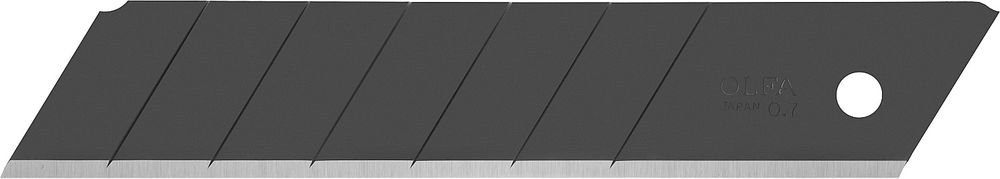 Черные сегментированные лезвия EXCEL BLACK 25 мм, 5 шт, в пластиковом кейсе + блистер, особо острые OLFA OL-HBB-5B
