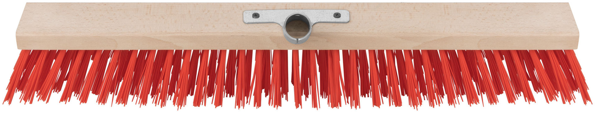 Щетка уличная Профи деревянная, жесткая щетина, металлическая тулейка под углом, 5-ти рядная, 600х65 мм (68058)