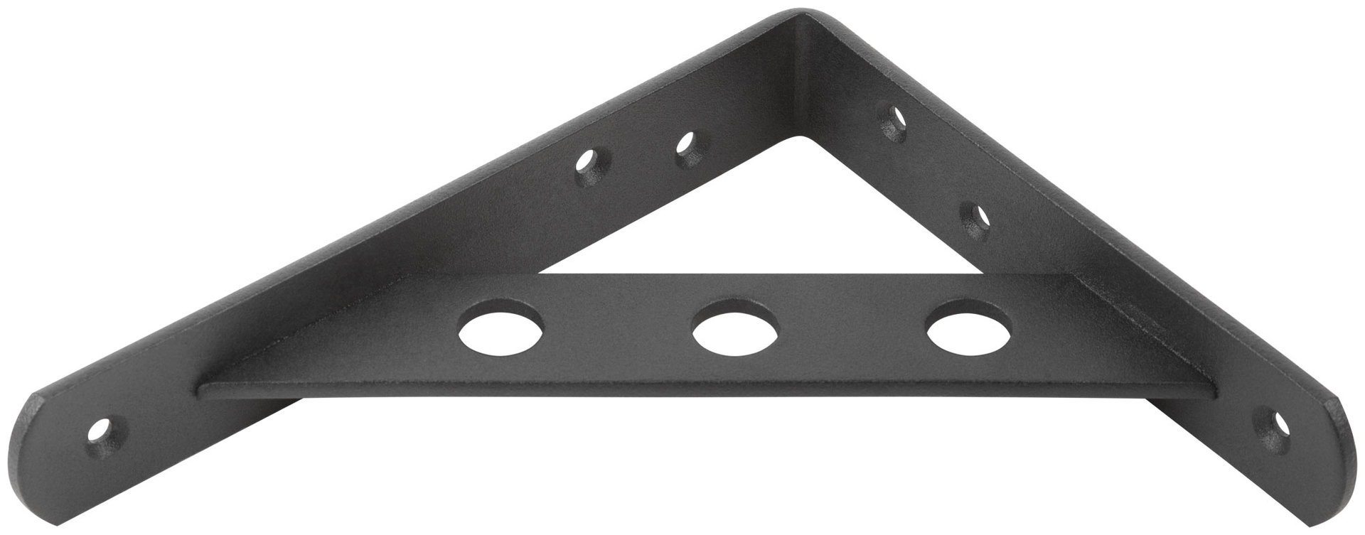 Уголок-кронштейн усиленный черный 150х125 мм (66102)