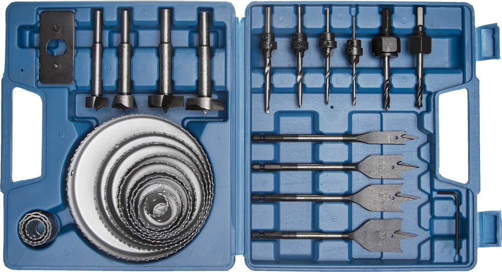 Набор коронок по дереву и сверл 28 предм. ЗУБР 29555-H28