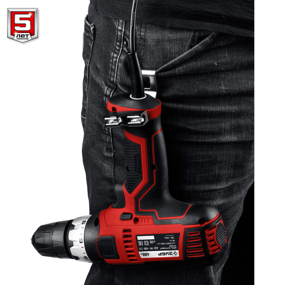 Дрель-шуруповерт сетевая 400 Вт 40 Н·м кейс ЗУБР ДШ-М1-400-2 К