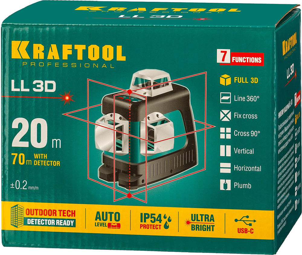 Лазерный нивелир LL 3D KRAFTOOL 34640_z01