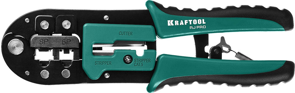 Универсальный кримпер RJ-Pro (RJ45, RJ11, RJ12) KRAFTOOL 22698