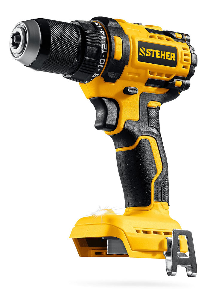 Дрель-шуруповерт бесщеточная 20 В, 65 Н·м, без АКБ (LMS) STEHER CB-65