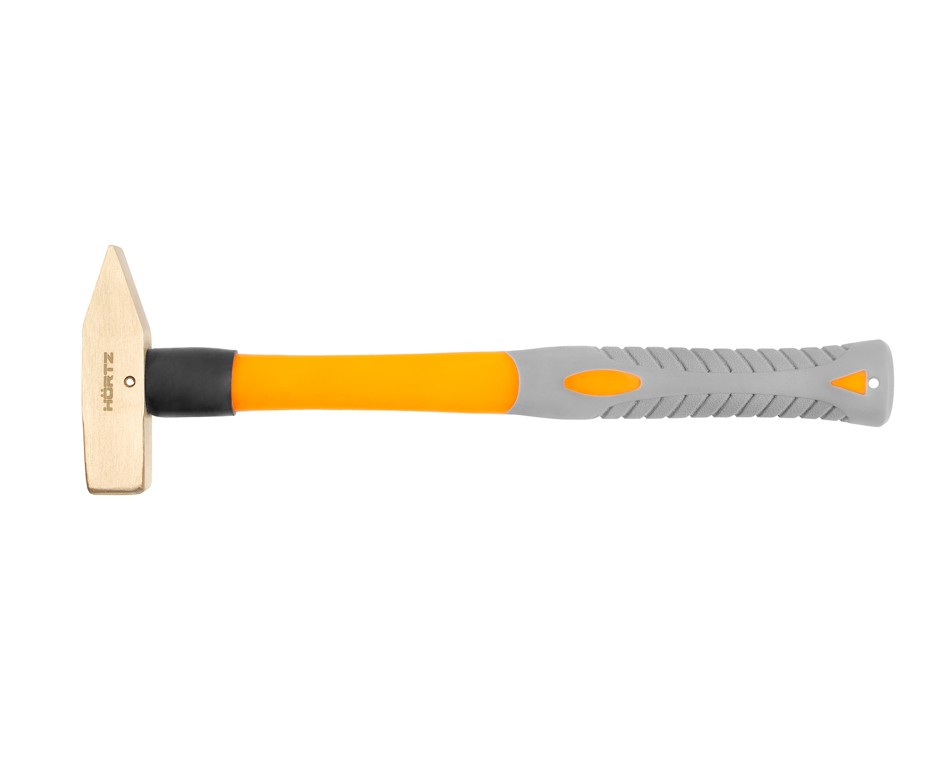 Молоток слесарный 0.2 квадратный боек сплав AlCu искробезопасный с фиберглассовой рукояткой HORTZ