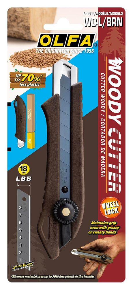 Нож с сегментированным лезвием WOOD-PP Models 18 мм OLFA OL-WD-L