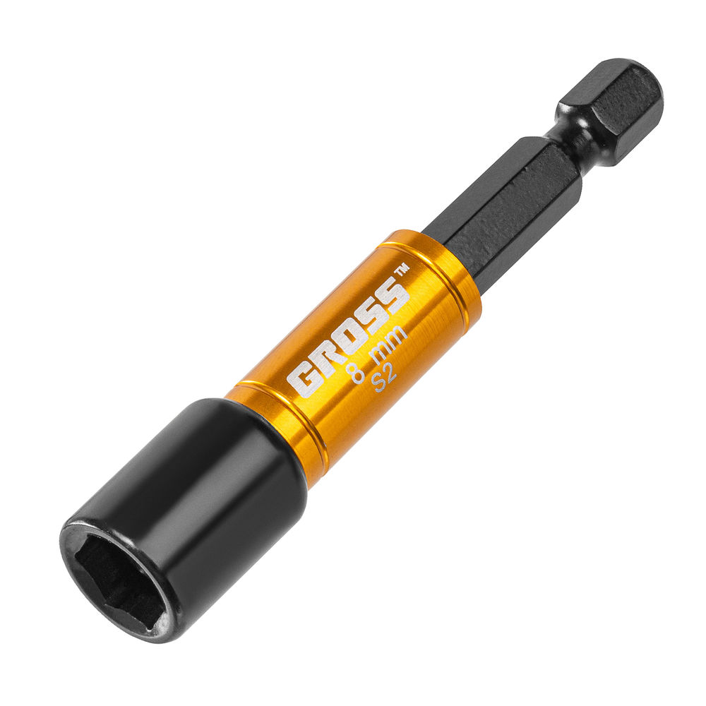 Бита с торцевой головкой, магнит. Nut-Driver, 8 мм, S2 Gross (11617)