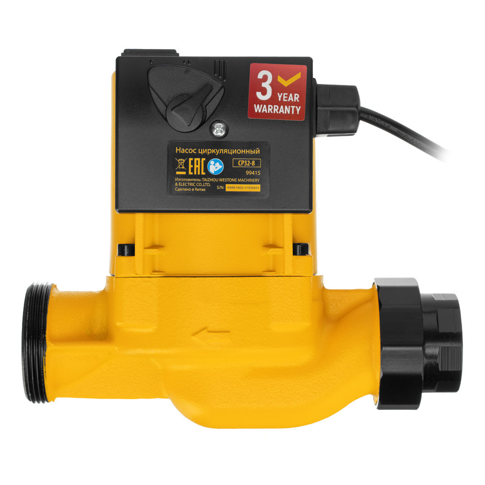 Циркуляционный насос CP32-8, напор 8 м, 160 л/мин, 1 м кабель, монт. длина 180 мм Denzel (99415)