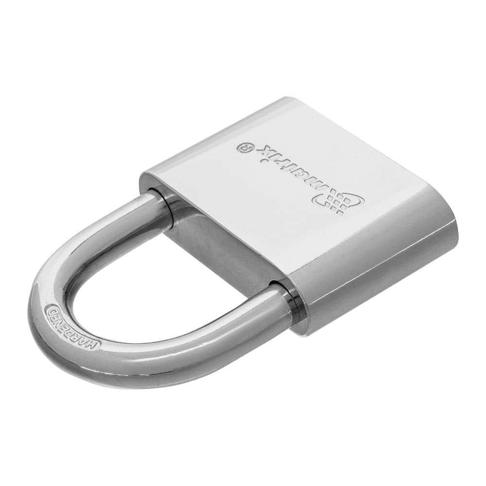 Замок навесной, хромированное покрытие 70 мм Matrix (91803)