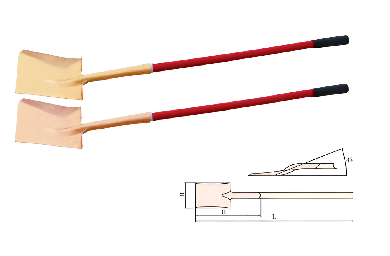 Лопата совковая с черенком европейского типа, искробезопасный сплав AlCu 198B-1002, HORTZ