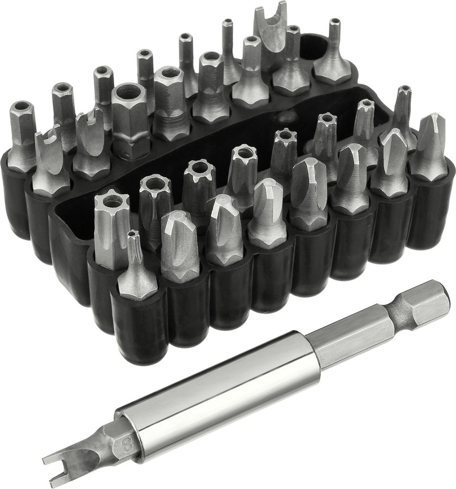 Набор бит специальных 33 шт, с магнитным адаптером STAYER 26084-H33