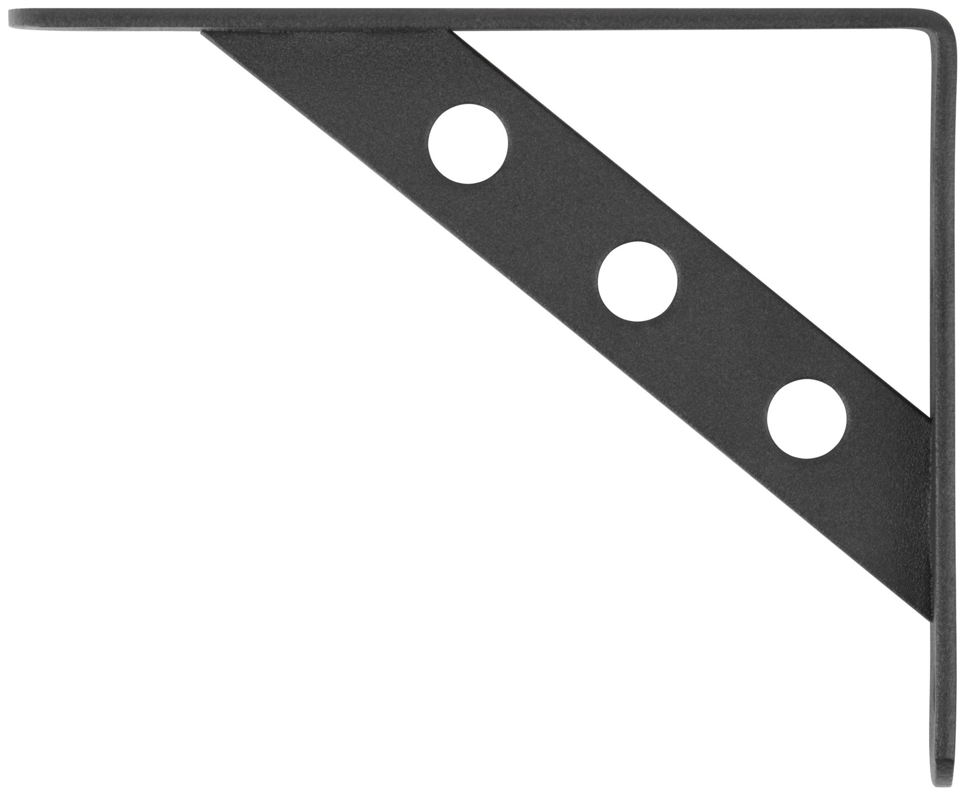 Уголок-кронштейн усиленный черный 150х125 мм (66102)