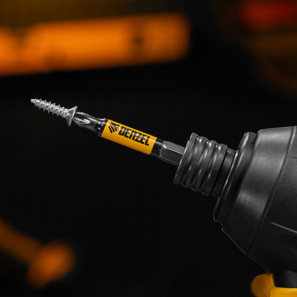 Бита PH2х60, сталь S2, цилиндр., 10 шт. Е 6,3 Denzel (11642)