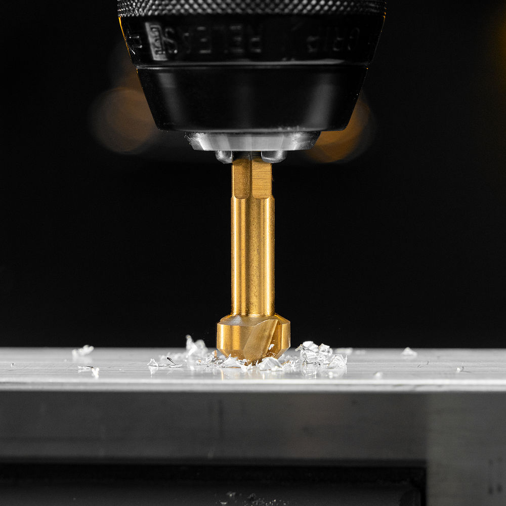 Набор зенковок, HSS, M3-M10, 6 шт, металл. кейс // Denzel (72313)