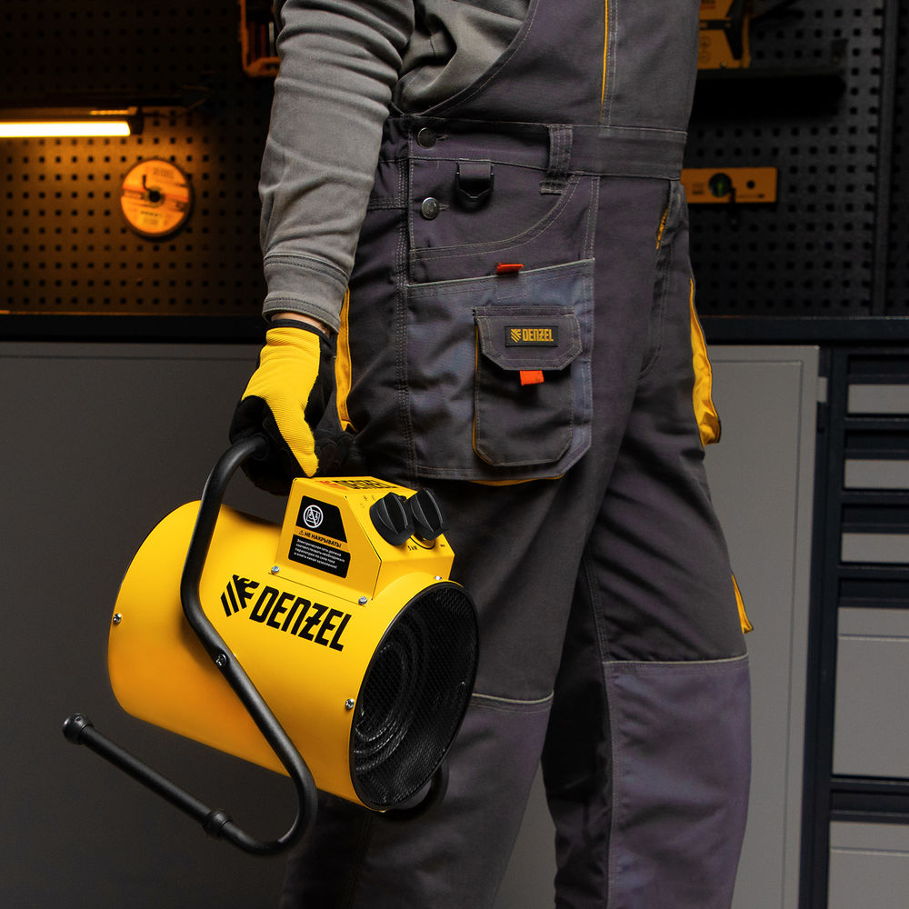 Тепловая пушка SFH-5000, 230 В, 260 м3/ч, вентилятор 3 режима, 3000/4500 Вт Denzel (96438)