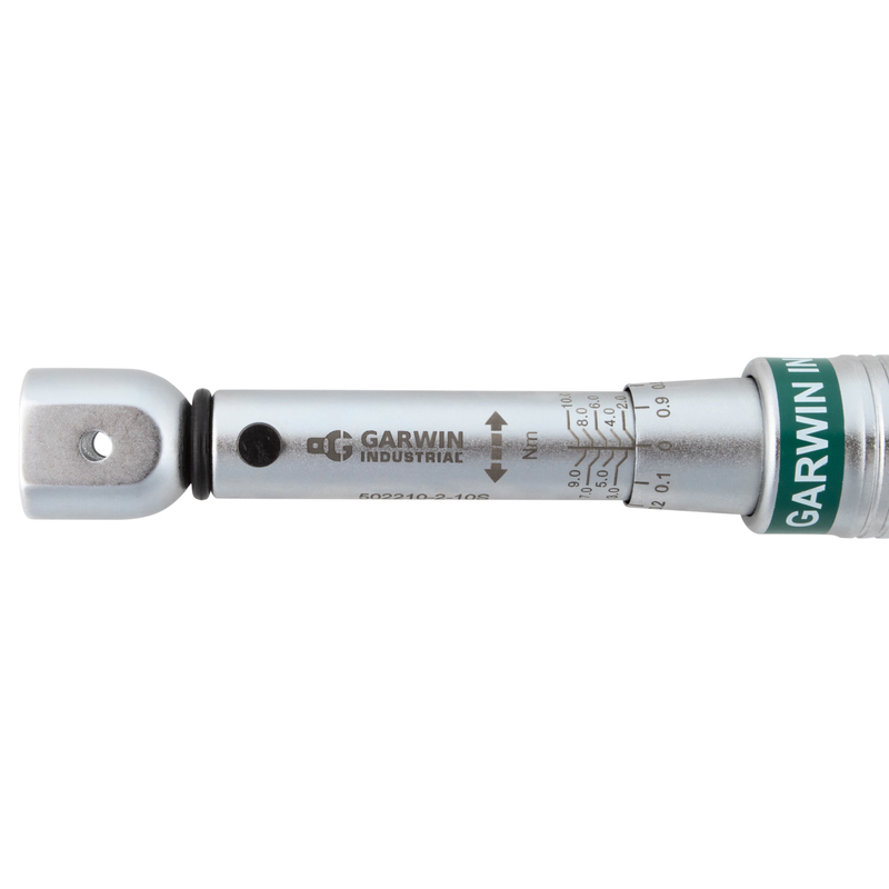 GARWIN INDUSTRIAL 502210-3-15S Динамометрический ключ 3-15 Нм, двухстороннего действия с разъемом под сменные насадки 9х12