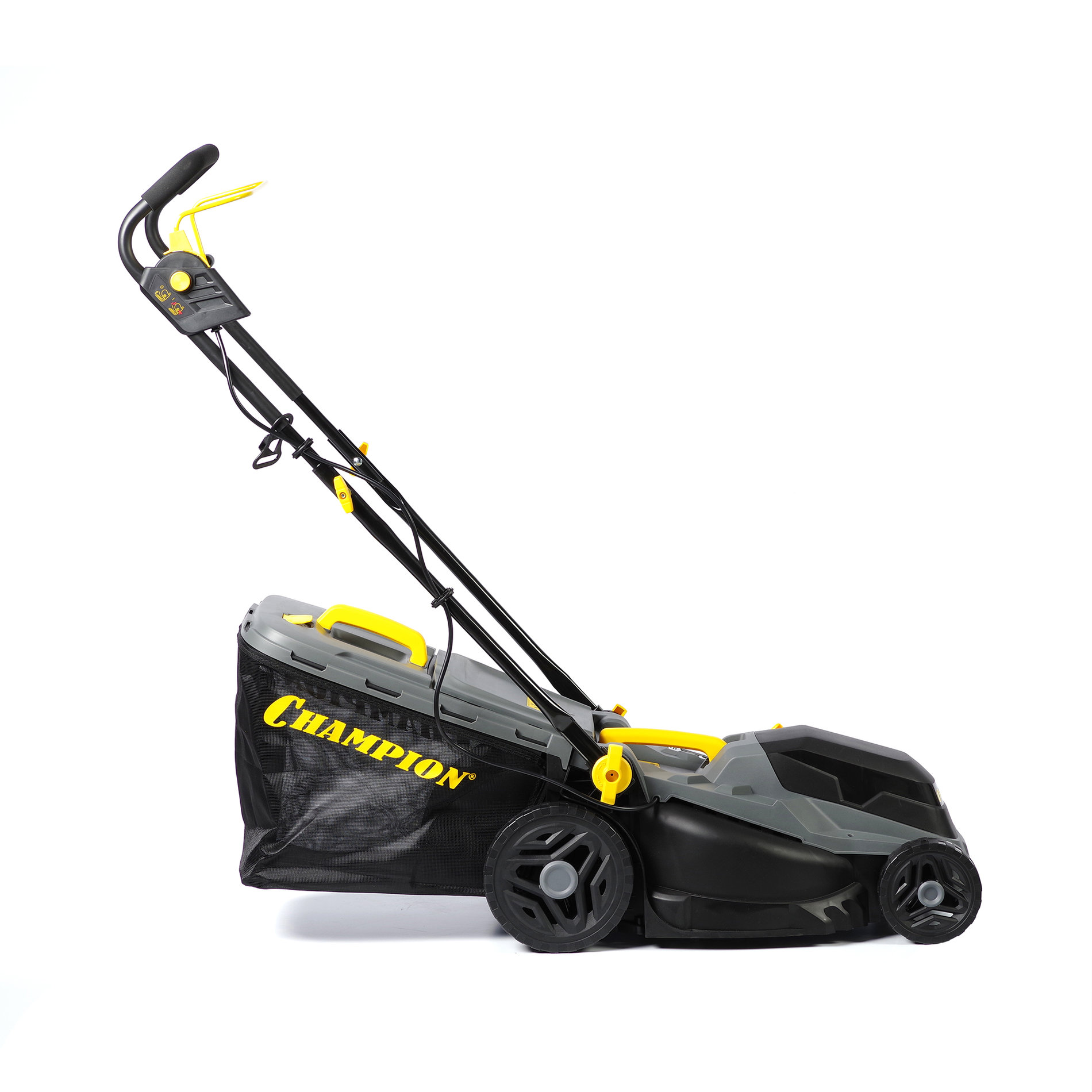 Газонокосилка эл. CHAMPION EM3816 (1,6 кВт пласт.+ткань травосб. 42л ширина 380мм 30-75мм, 11,3кг) (EM3816)