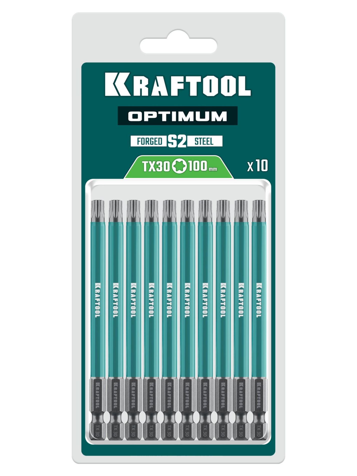 KRAFTOOL OPTIMUM TX 30, 100 мм, 10 шт, биты (26126-30-100-S10)