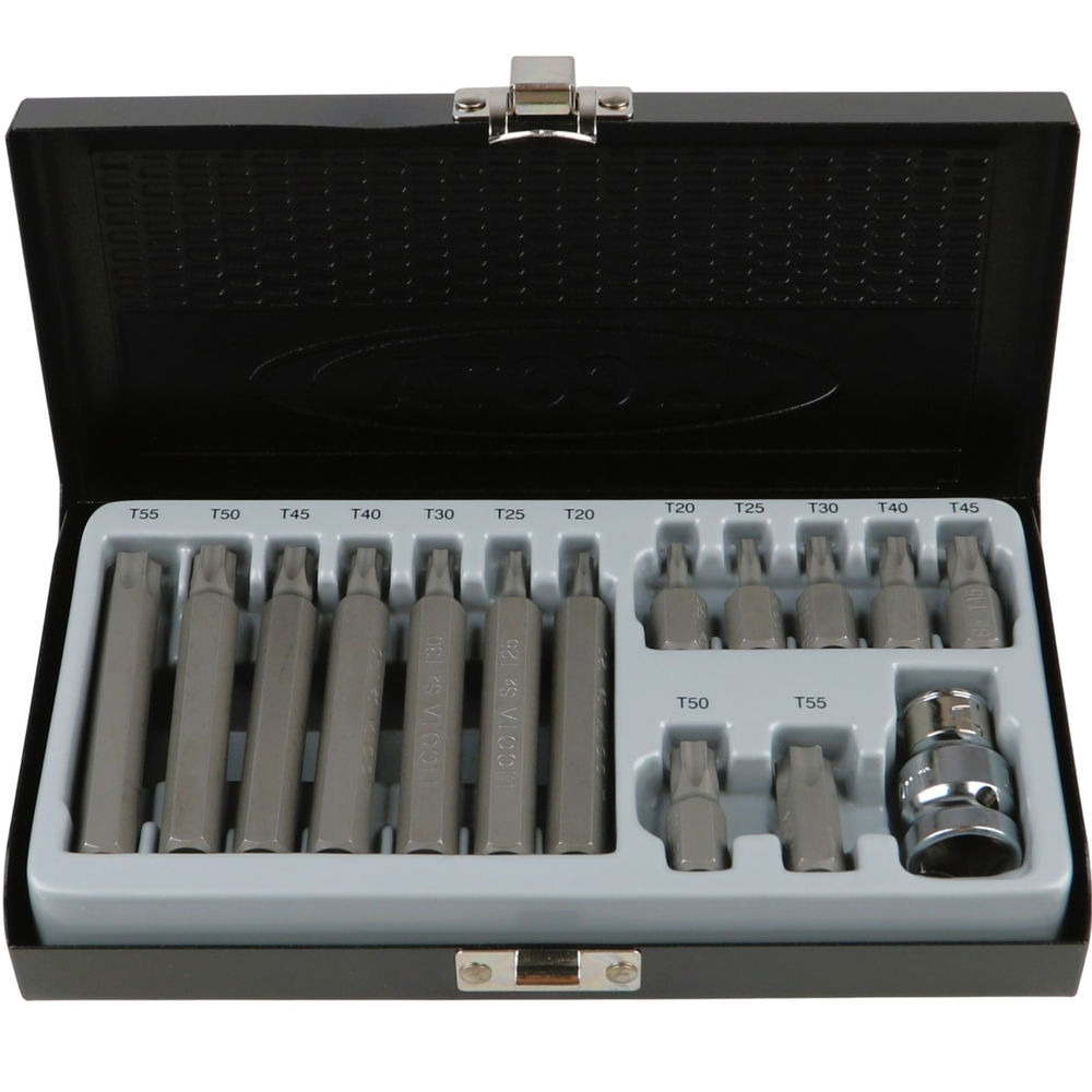 Набор бит Торкс Т20-Т55, 15 пр., Licota, ABS-80007