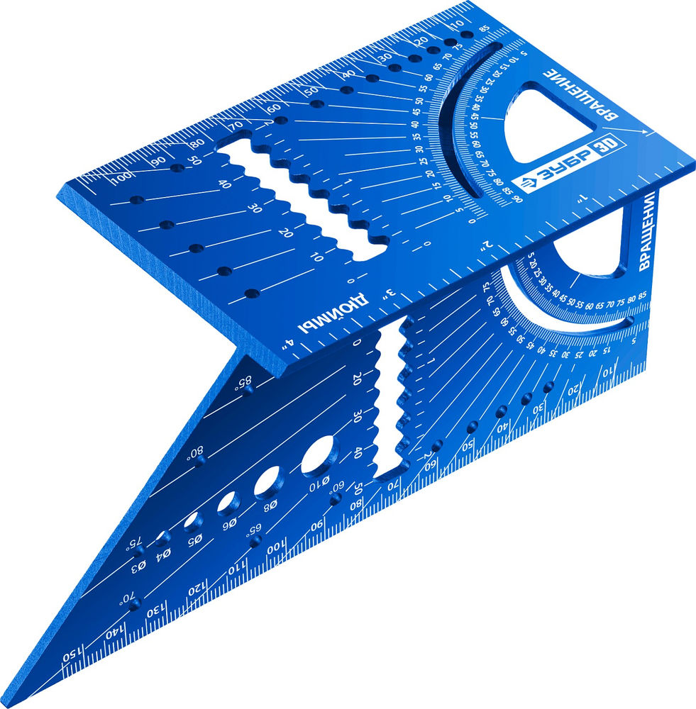 Угольник многофункциональный 3D, 7-в-1 ЗУБР Профессионал 34399  