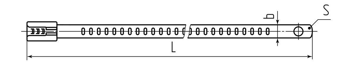 Стяжка стальная СКЛ-П (316) 7х450 (Fortisflex) (74158)