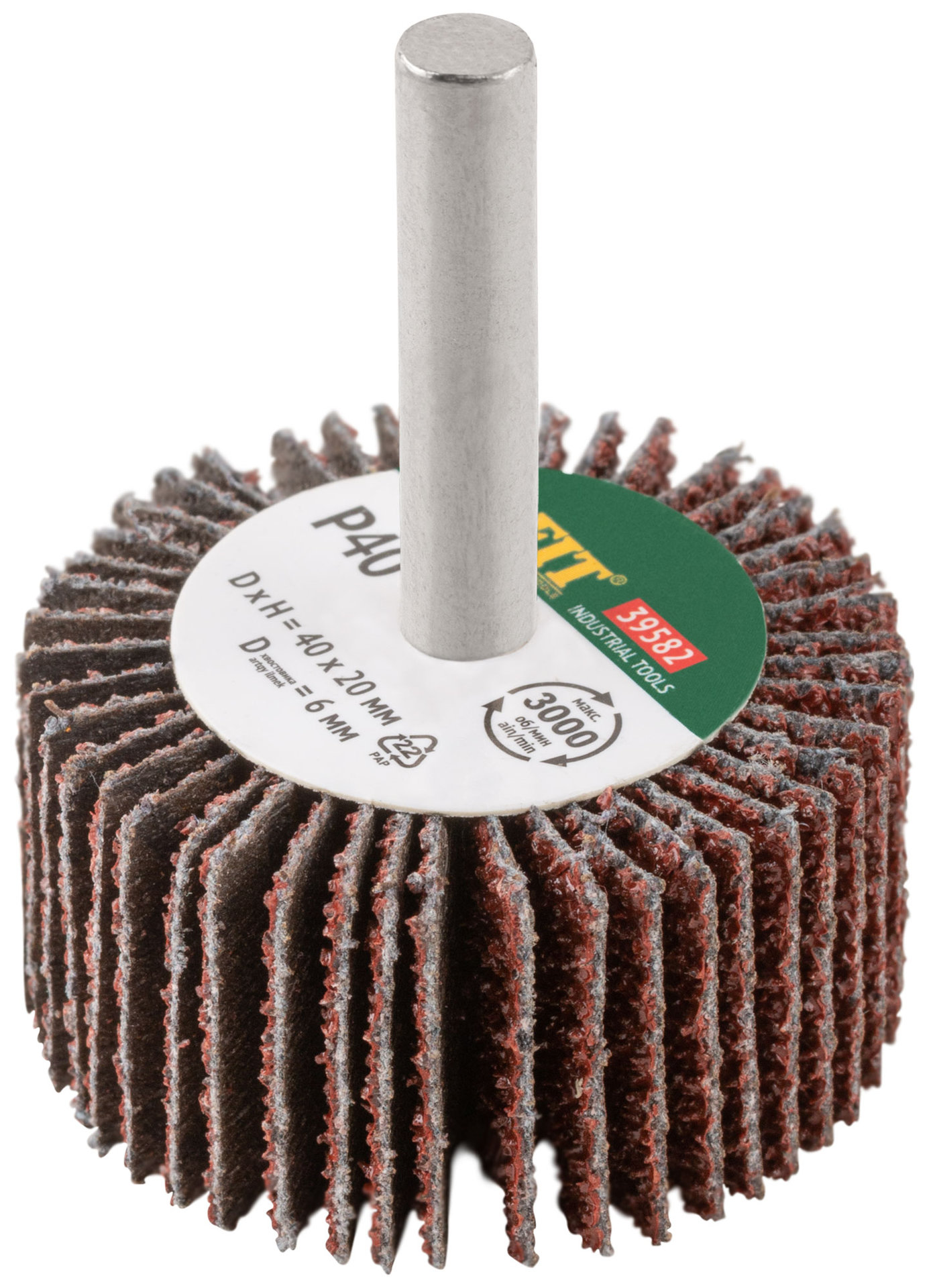 Диск лепестковый для дрели радиальный 40х20х6 мм Р 40 (39582)