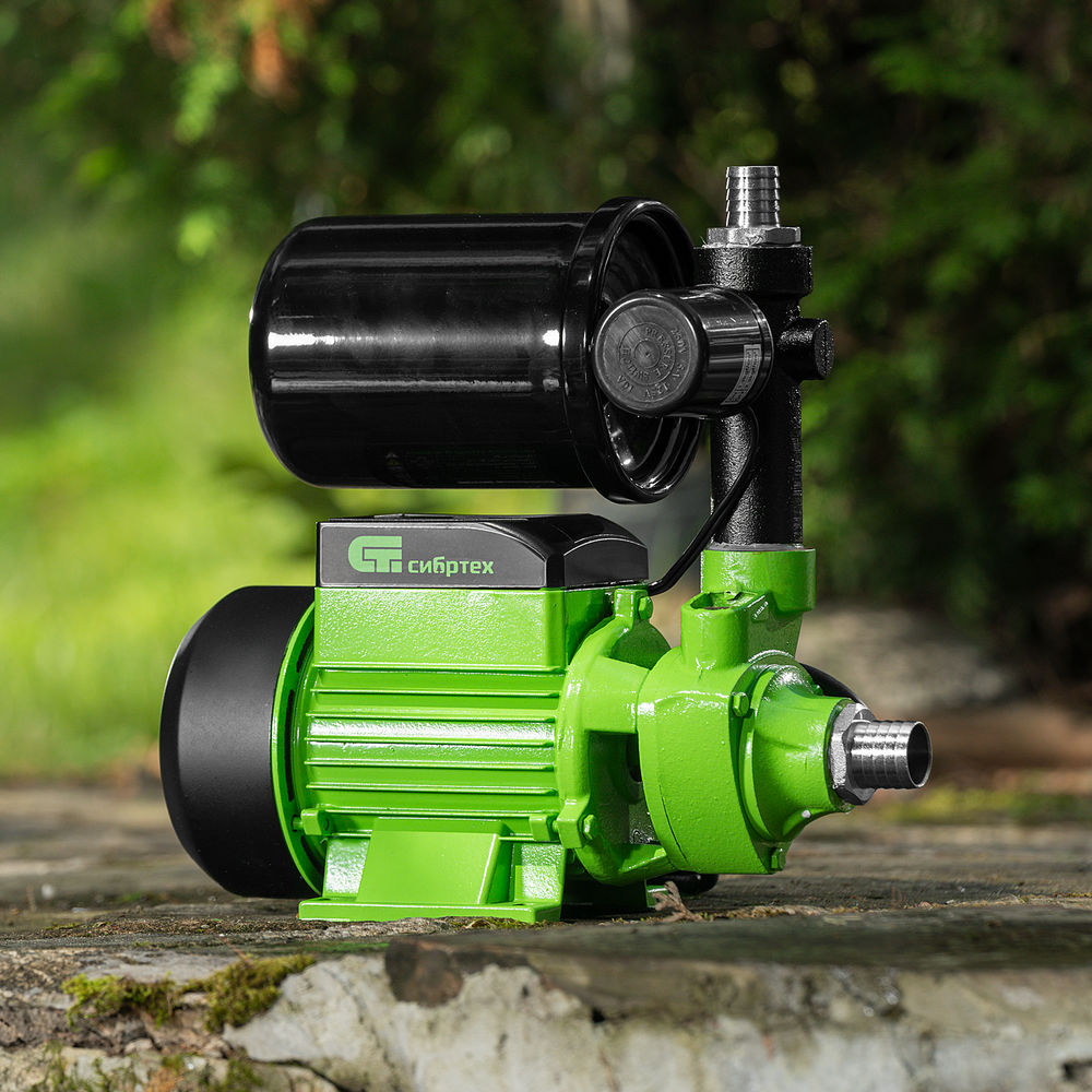 Насосная станция НС400-Ч, 400 Вт, напор 32 м, 2100 л/ч, ресивер 2 л Сибртех (97246)