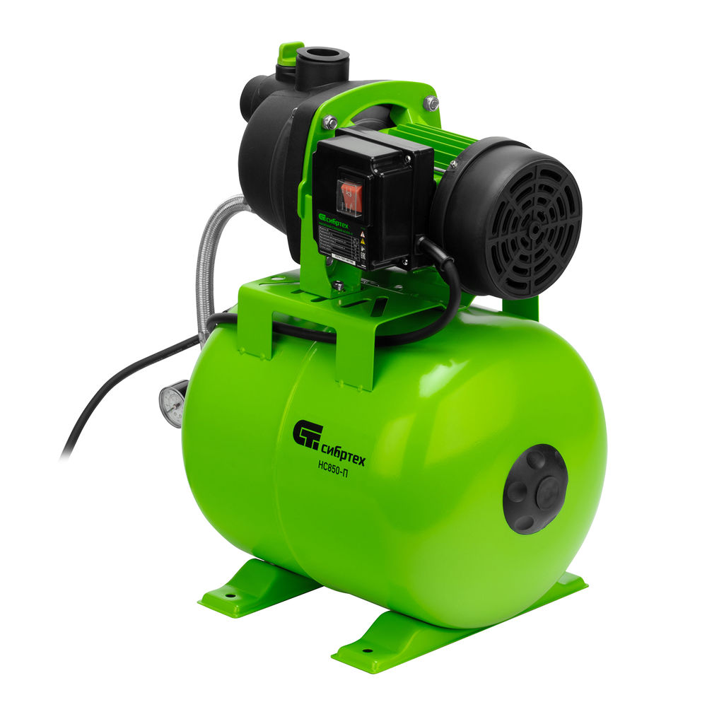 Насосная станция НС850-П, 850 Вт, напор 42 м, 3500 л/ч, ресивер 19 л Сибртех (97248)