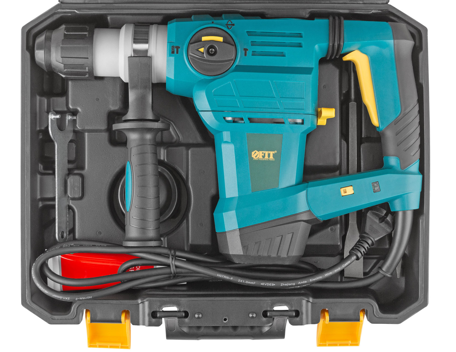 Перфоратор демонтажный 1500 Вт; 0-950 об/мин; 0-4300 уд/мин; 5 Дж; 3 реж.; SDS-PLUS; БС щеток; 5,2 кг; кейс (80117)