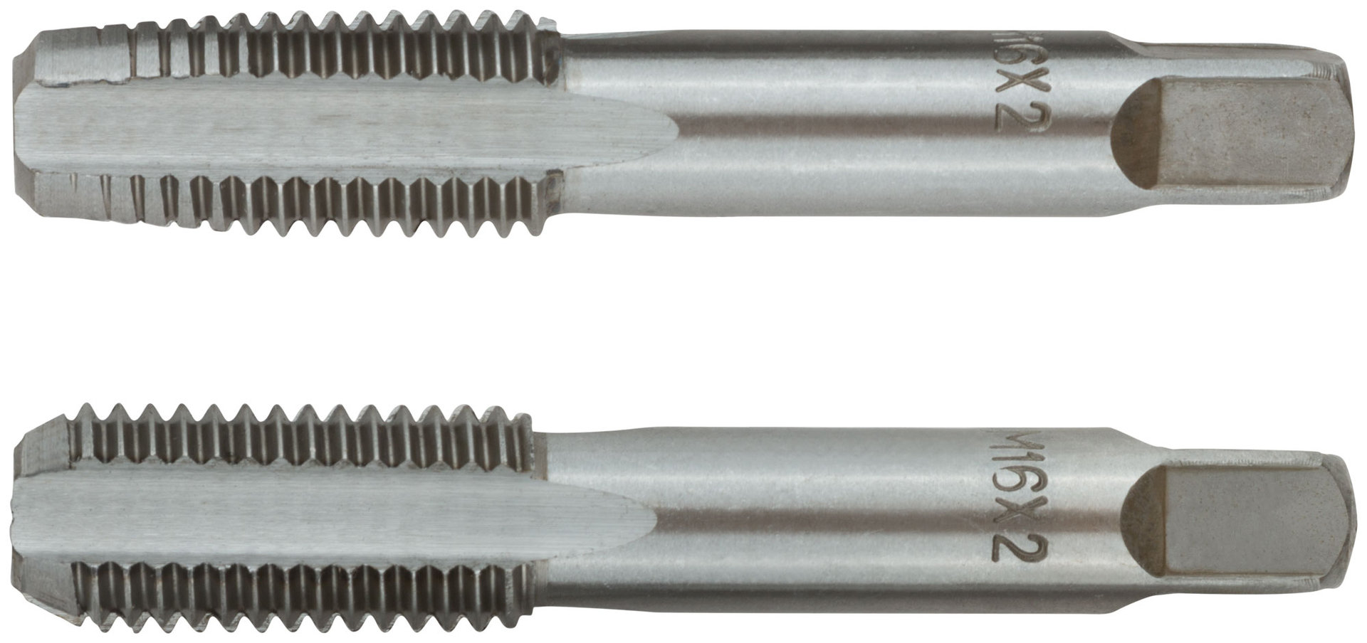 Метчики ручные, комплект 2 шт. М16 х 2.0 мм