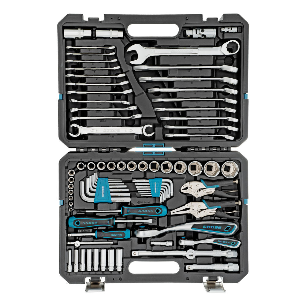 Набор инструментов, 1/4, 1/2, CrV, 120 зубьев, 78 предметов Gross