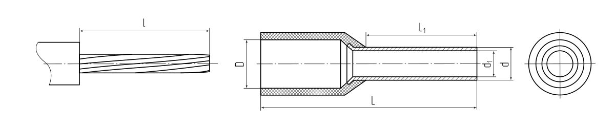Наконечник штыревой втулочный изолированный НШВИ 4.0–9 (КВТ) (79446)