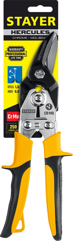 Ножницы по металлу левые Hercules, 250 мм STAYER Professional 2322_z01