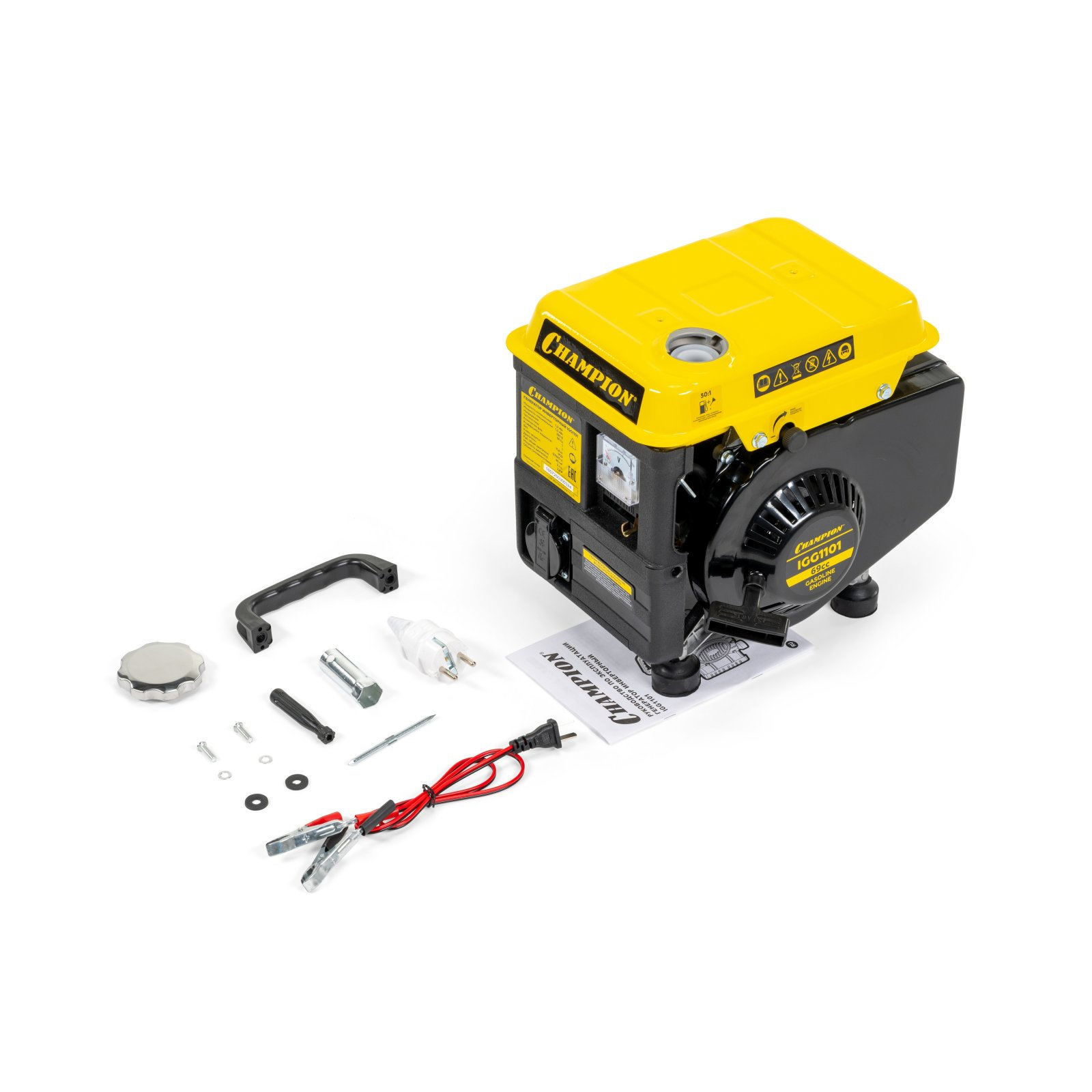 Генератор CHAMPION IGG1101 (1,2/1,3 кВт, 2лс, 2Т 2.2л 12В 11,8кг) (IGG1101)