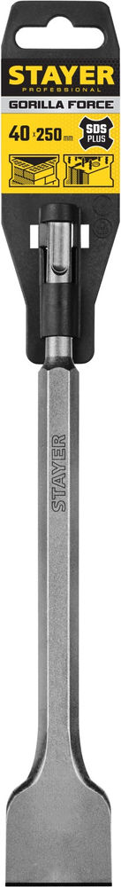 Зубило плоское Gorilla Force, 40 х 250 мм, SDS-Plus STAYER Professional 29353-40-250_z02