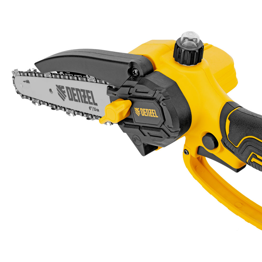 Цепная мини-пила аккумуляторная бесщет., CCS-150, шина 150 мм, Li-Ion, 20 В Denzel (58650)