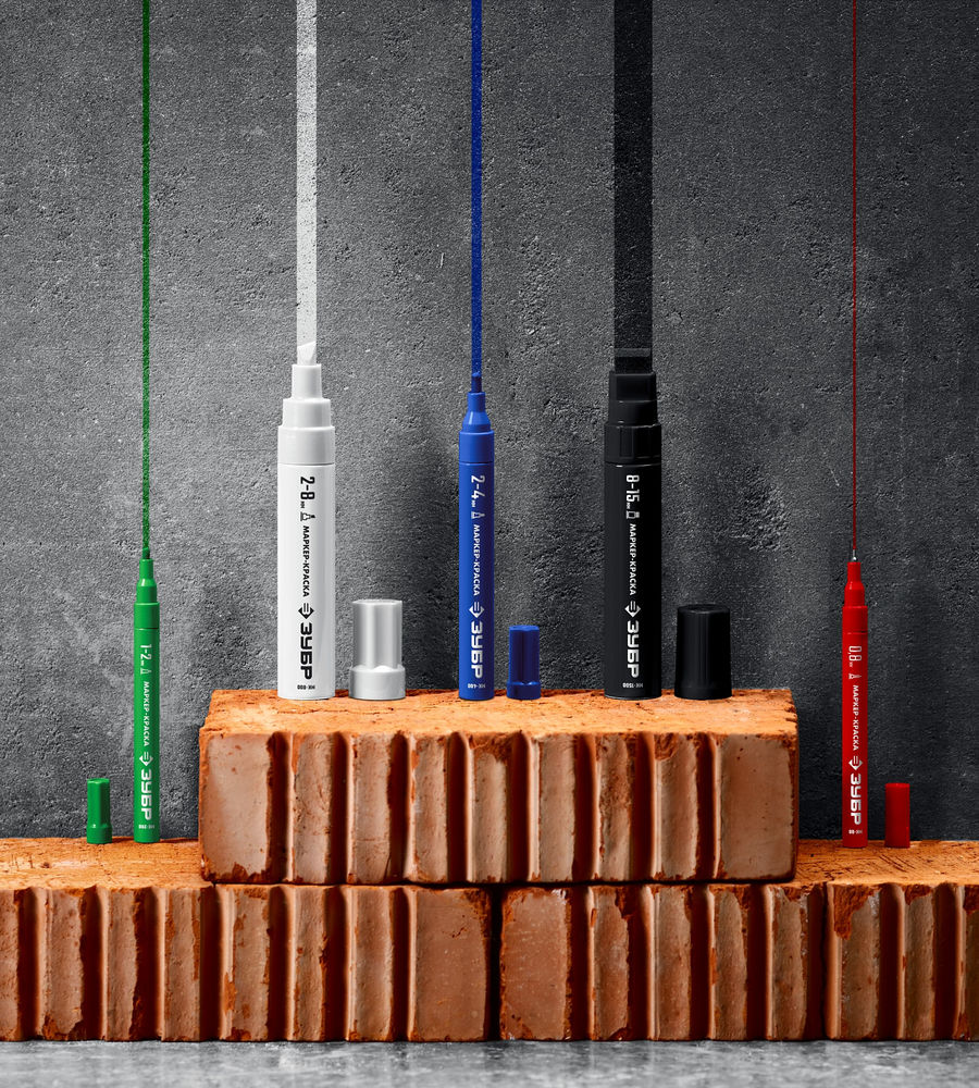 Маркер-краска МК-200 красный, 1 мм ЗУБР 06326-3