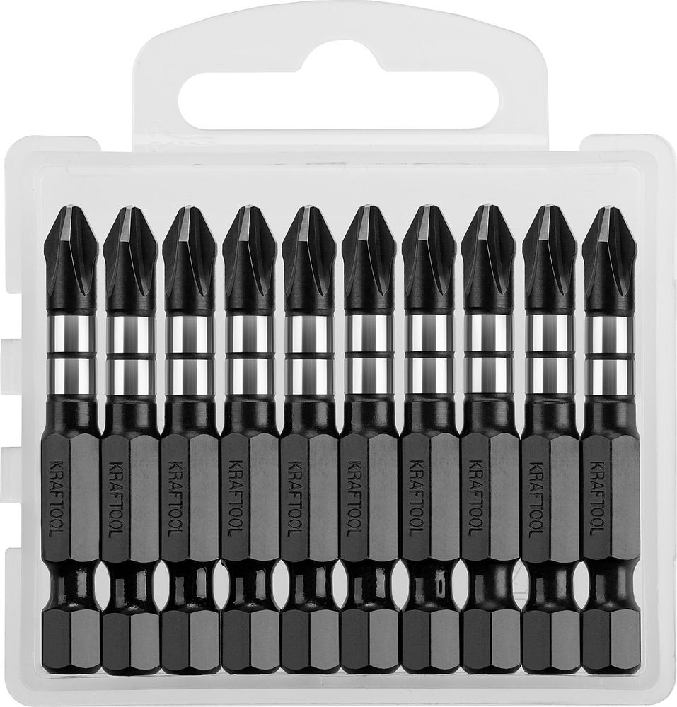Ударные биты Impact PH2, 50 мм, 10 шт KRAFTOOL 26191-2-50-S10
