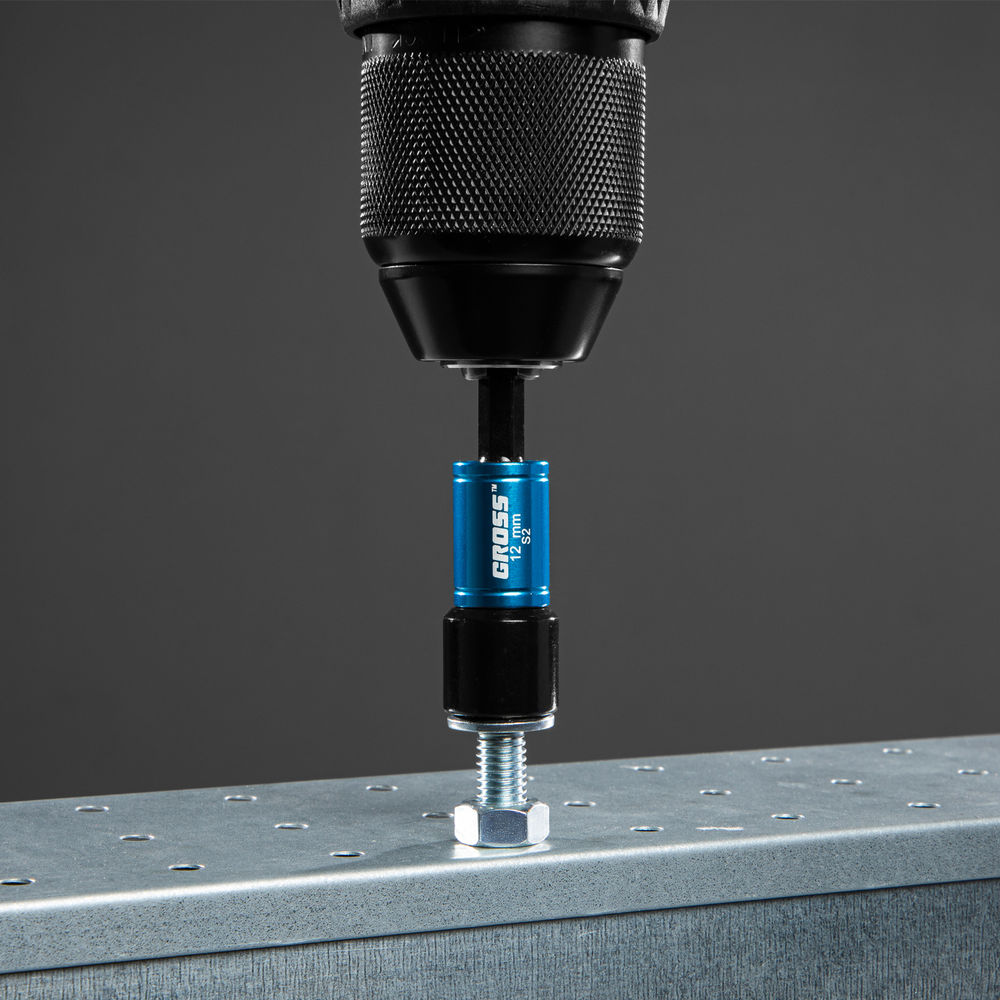 Набор бит с торцевыми головками 8, 10,12, 13 мм, магнит. Nut-Driver, S2 Gross (11627)