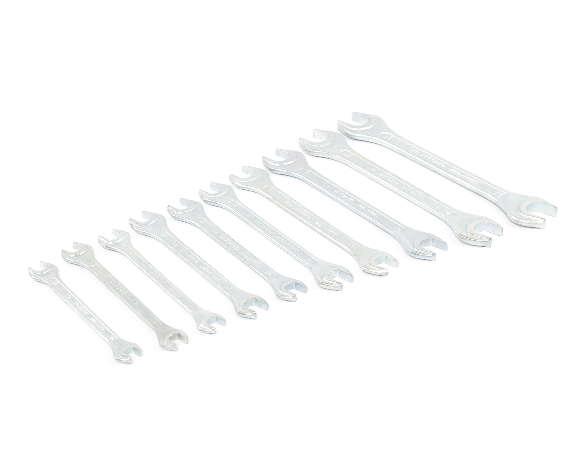 Набор ключей гаечных рожковых двусторонних 10 шт. (8-24) ПВХ сум. SITOMO BELARUS