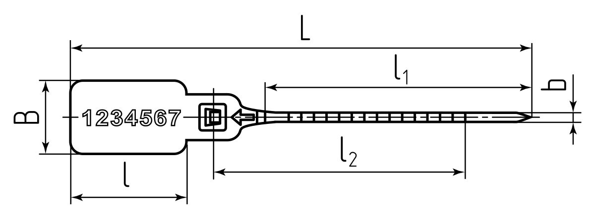 Пломба контрольная УП 255 (бел) (Fortisflex) (55890)