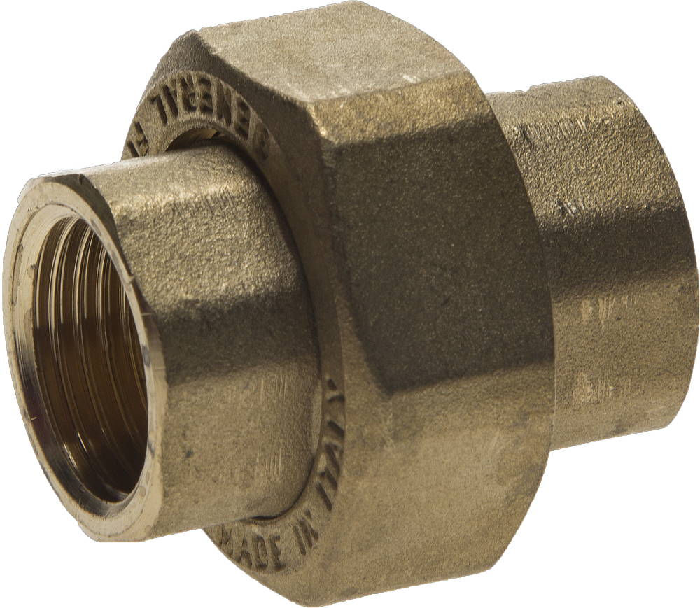 Соединитель с накидной гайкой гайка-гайка 1/2, латунь GENERAL FITTINGS 51037-G/G-1/2