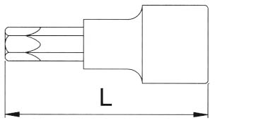 Головка торцевая с вставкой torx T50 L=100 мм 1/2 Licota H4T050A