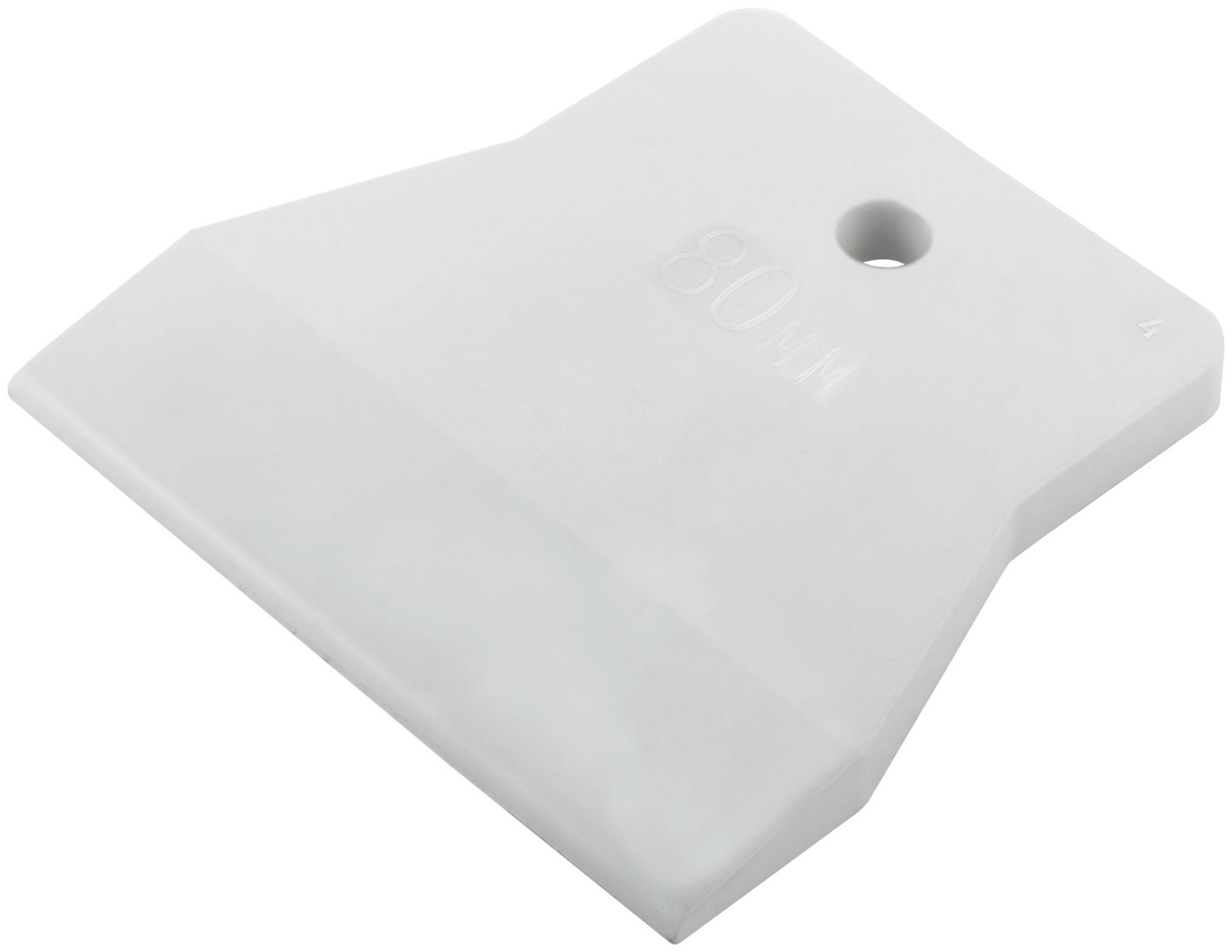 Шпатель резиновый белый 80 мм (06885)