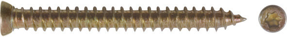 Шуруп специальный/окон, желтопассированный, головка Torx, 7,5 х 182, 10 шт Пром (25998)