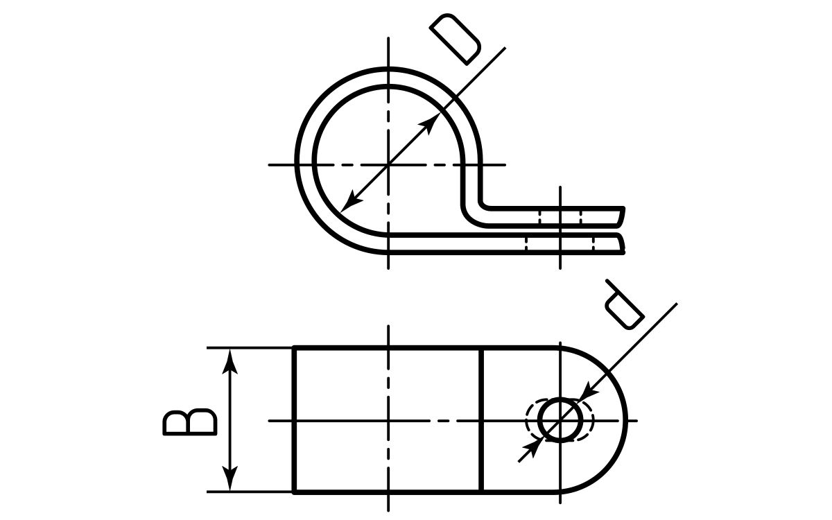 Скоба пластиковая СНК 5 (100шт) (Fortisflex) (66444)